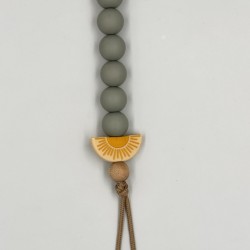 Pacifier Clip Sunrise Sun Grey