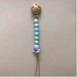 Pacifier Clip Mickey Mint baby blue