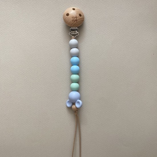 Pacifier Clip Mickey Mint baby blue