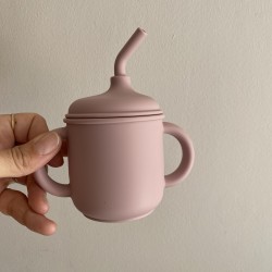 Silicone Educational Cup with handles & straw Signature Collection Silicone Educational Cup with handles & straw Signature Collection