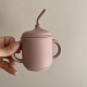 Baby Siliocne Cup with straw Cosy 