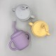 Silicone Educational Cup with handles & straw Pastel Collection 6+ months Silicone Educational Cup with handles & straw Pastel Collection 6+ months