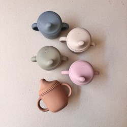 Silicone Sippy Cup with handles Earthy colors  Silicone Sippy Cup with handles Earthy colors
