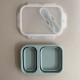 LunchBox Foldable Silicone Sage with fork + spoon 950 ML