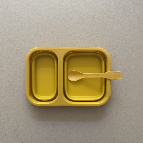 LunchBox Foldable Sunshine with fork + spoon 950 ML