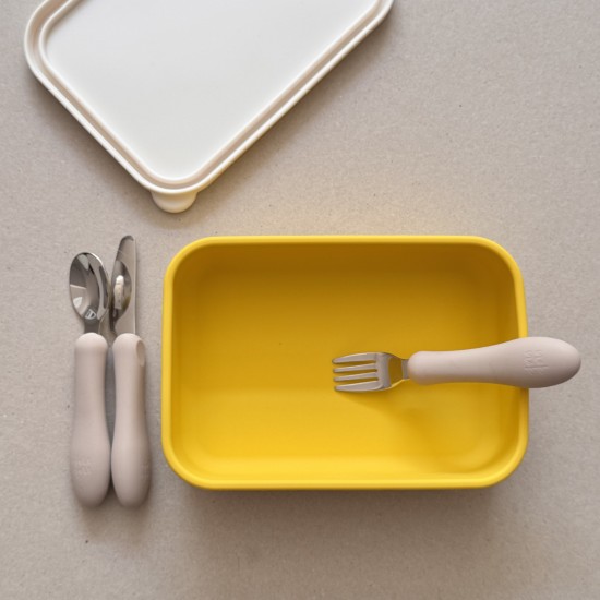 Family LunchBox without Comparinment 800ml yellow/ivory