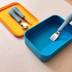 Family LunchBox without Compartment 800ml Nordic blue /ivory