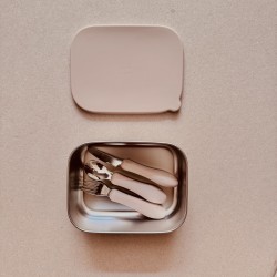 Lunchbox Stainless steel with silicone compartment Sand 800ml Lunchbox Stainless steel with silicone compartment Sand 800ml