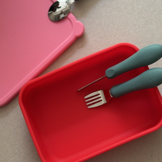 Family LunchBox without Compartment 800ml NOKNOK X WONDERLOVE RED/FUSCHIA