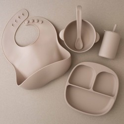 ALL IN ONE Baby Feeding Set Sand FOR BABIES 6-12M ALL IN ONE Baby Feeding Set Sand FOR BABIES 6-12M