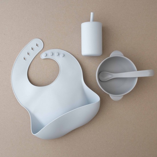 BASIC FEEDING SET ICE GREY FOR BABIES 6M+