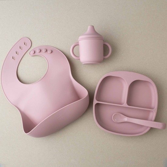 MY FIRST FEEDING SET light PINK FOR BABIES 6M+