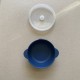 Silicone Bowl with lid Nino Navy blue 6m+