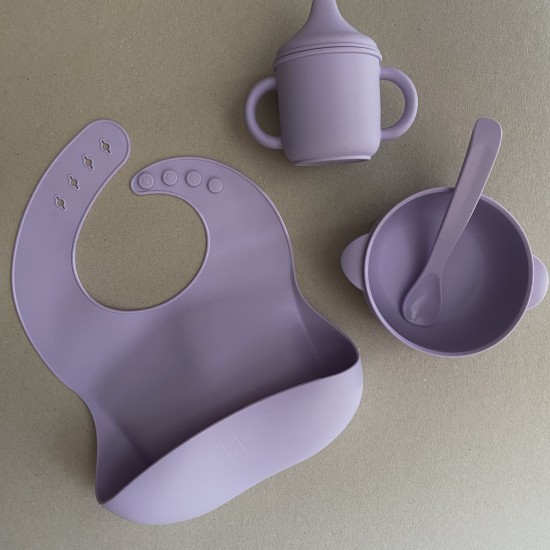 BASIC FEEDING SET LAVENDER FOR BABIES 6M+