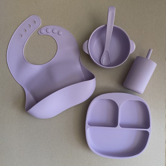 ALL IN ONE Baby Training Feeding Set Lavender 6-12m