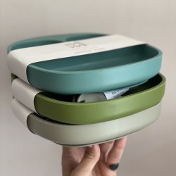 Training Plate with Spoon Nino Forest Green Training Plate with Spoon Nino Forest Green