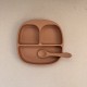 Training Silicone Plate with Spoon Nino Caramel 6m+ Training Silicone Plate with Spoon Nino Caramel 6m+