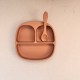 Training Silicone Plate with Spoon Nino Caramel 6m+ Training Silicone Plate with Spoon Nino Caramel 6m+