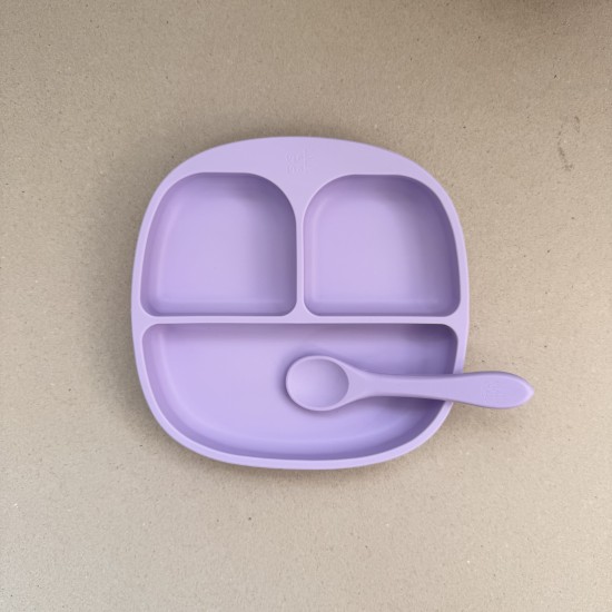 Training Plate with Spoon Nino lavender