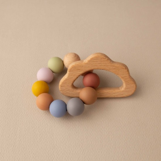Teether  | if kisses with wooden ring 