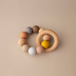 Teether | Good Vibes with wooden ring Teether | Good Vibes with wooden ring
