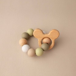 Teether Love Sage with wood Teether Love Sage with wood