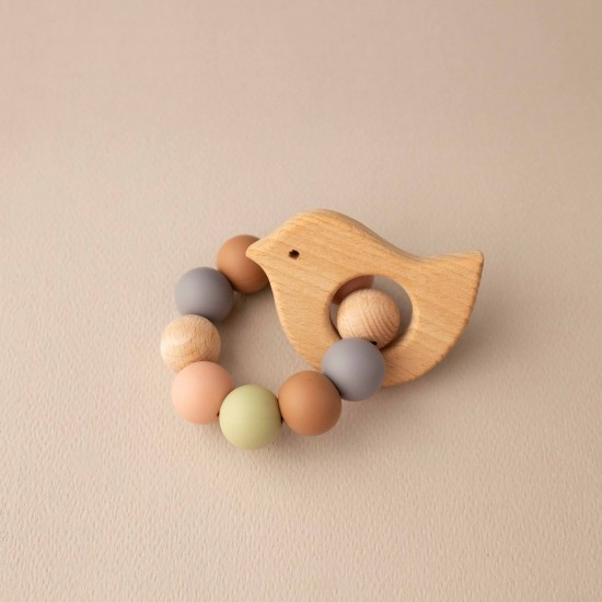 Teether  | Early Spring baby with wood 