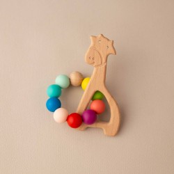 Teether | Shiny with wood  Teether | Shiny with wood