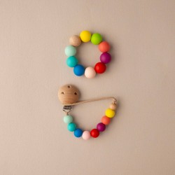 Giftbox Set Teether and Pacifier Clip PLAYGROUND Giftbox Set Teether and Pacifier Clip PLAYGROUND