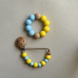 Giftbox Set Teether and Pacifier Clip Bentota  Giftbox Set Teether and Pacifier Clip Bentota