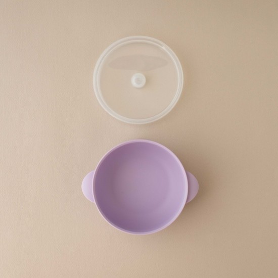 Silicone Bowl with lid Nino Lavender
