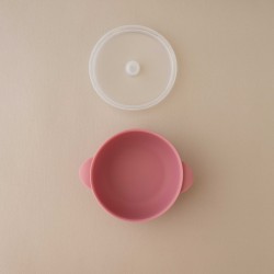Silicone Bowl with lid Nino Watermelon pink Silicone Bowl with lid Nino Watermelon pink