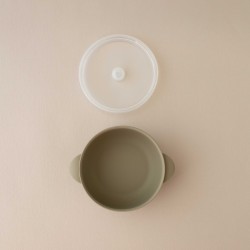 Silicone Bowl with lid Nino Sage Silicone Bowl with lid Nino Sage
