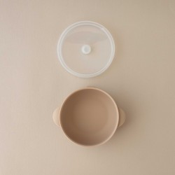 Silicone Bowl with lid Nino Sand Silicone Bowl with lid Nino Sand
