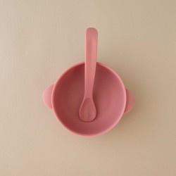 Silicone Bowl with lid Nino Watermelon pink Silicone Bowl with lid Nino Watermelon pink