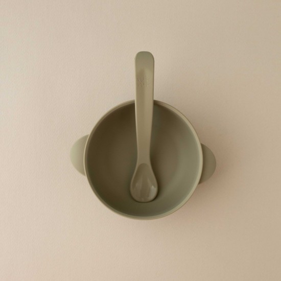 Silicone Bowl with lid Nino Sage