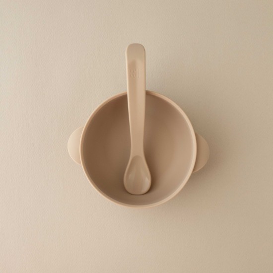 Silicone Bowl with lid Nino Sand Silicone Bowl with lid Nino Sand