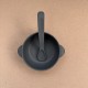 Set Silicone Bowl with spoon Nino Iron grey 