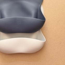 Silicone Bib  Nino Navy blue/Grey 