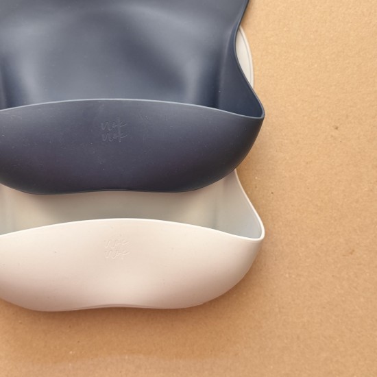 Silicone Bib Nino Navy blue/Grey 1+1 ΔΩΡΟ Silicone Bib Nino Navy blue/Grey 1+1 ΔΩΡΟ