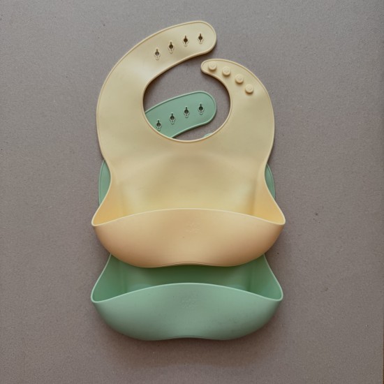 Silicone Bib  Nino Mint/Banana 1+1 ΔΩΡΟ