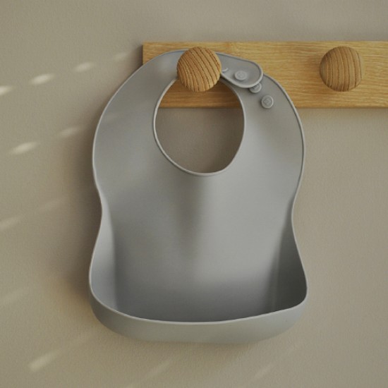 Silicone Bib Nino Ice grey