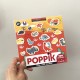 POPPIK 6 cards + 100 stickers DINOSAURS ( +2 years ) 