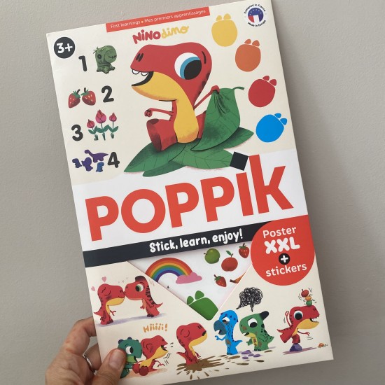 POPPIK Educational poster by POPPIK FIRST LEARNINGS +60 stickers ( 3+ years) 