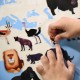 POPPIK Educational poster + 67 stickers ANIMALS OF THE WORLD (5-12 years) 