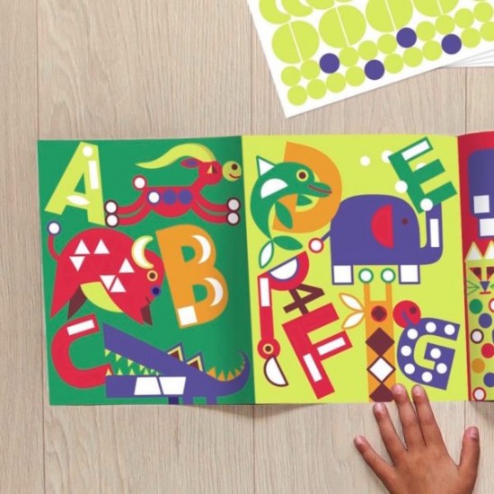 POPPIK Creative Poster + 520 stickers LETTERS (3-7 years)