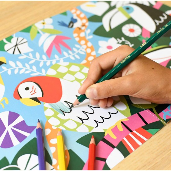 POPPIK COLORING Poster TROPICAL FOREST (+5 years old)