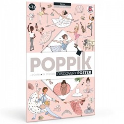 POPPIK Educational poster + 67 stickers  DANCE (5-12 years)  POPPIK Educational poster + 67 stickers  DANCE (5-12 years)