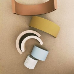 BIBS Rainbow Stacking Toy  Milk and Cookies  BIBS Rainbow Stacking Toy  Milk and Cookies