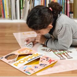 POPPIK Educational poster + 49 stickers HUMAN BODY ( 3-7 years)  POPPIK Educational poster + 49 stickers HUMAN BODY ( 3-7 years)